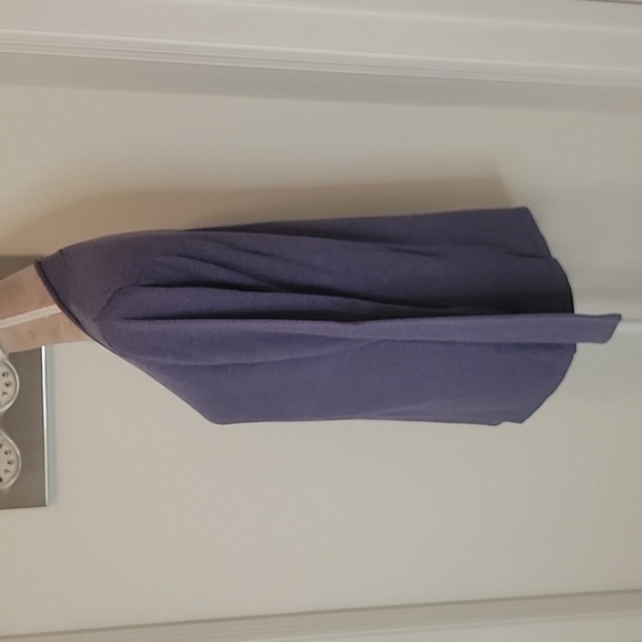 J Jill Blue-Purple Cotton Blend V-Neck Sweater, Size M, EUC - Picture 3 of 9